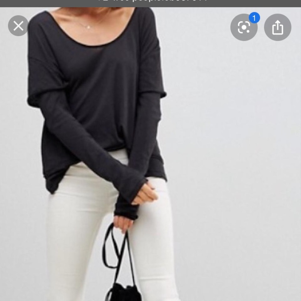 NEW NWT Free People Magic Tee Black